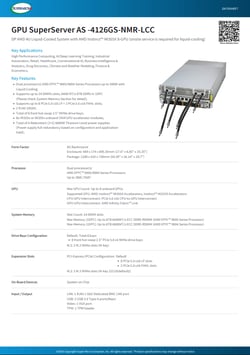 GPU SuperServer 4U datasheet