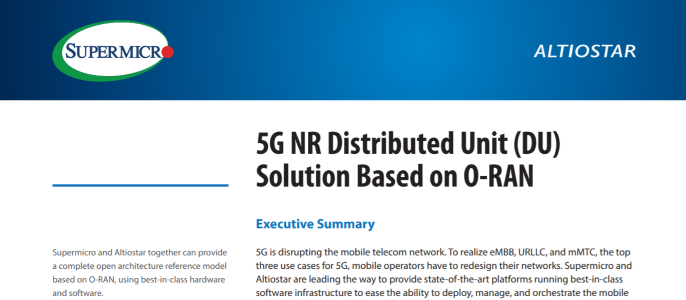 5G NR Distributed Unit (DU) Solution Based on o-Ran resize